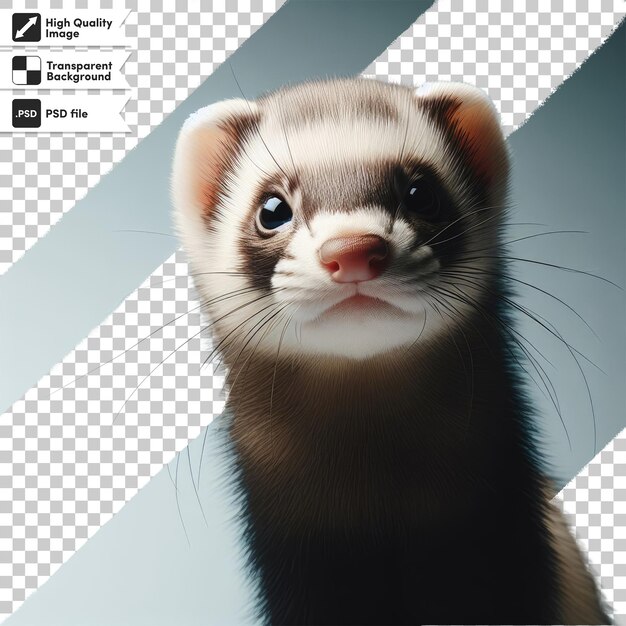 PSD psd ferret on transparent background