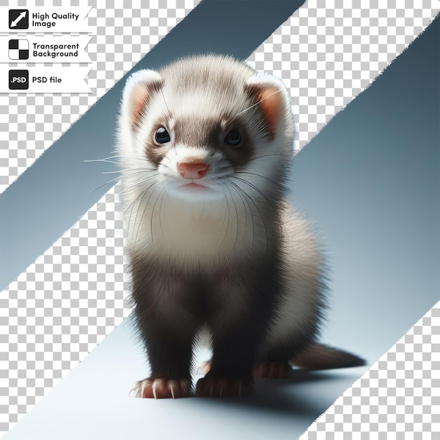 PSD psd ferret on transparent background