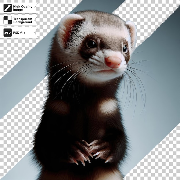 PSD psd ferret on transparent background