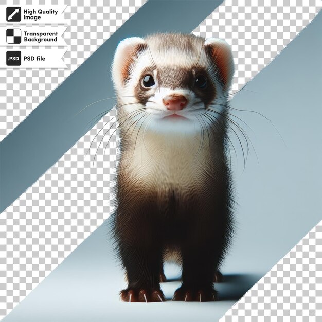 PSD psd ferret on transparent background