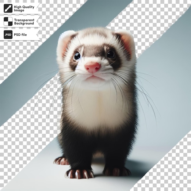 PSD psd ferret on transparent background