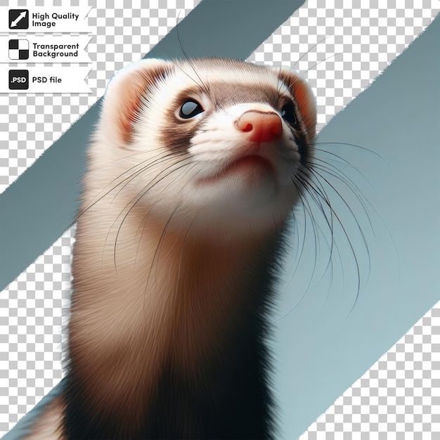 PSD psd ferret on transparent background