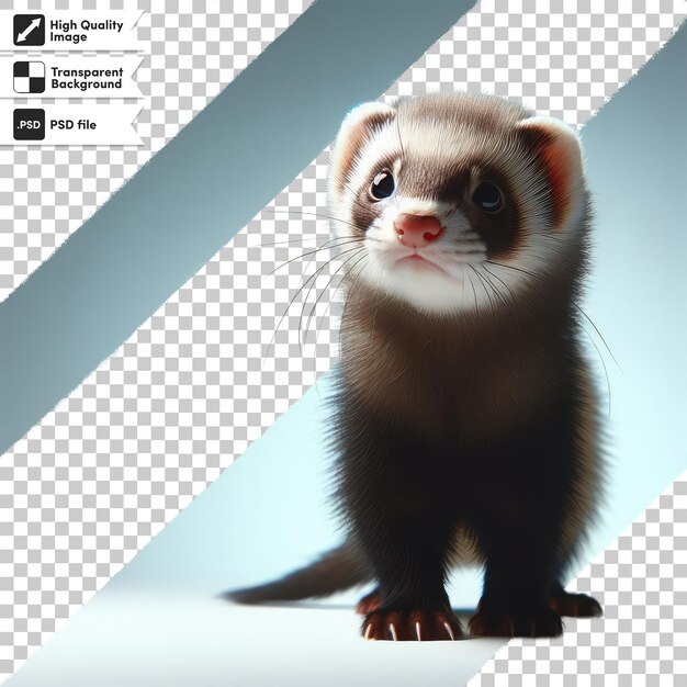 PSD psd ferret on transparent background