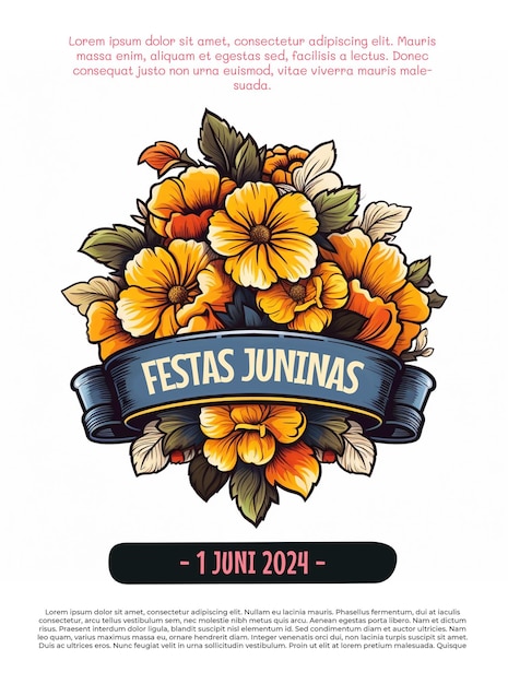 PSD psd festa junina template banner poster flyer