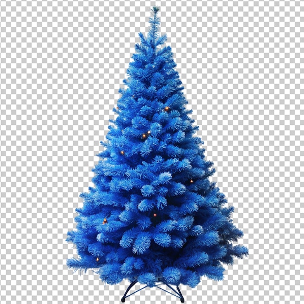 PSD psd di un albero di natale blu festivo su sfondo trasparente