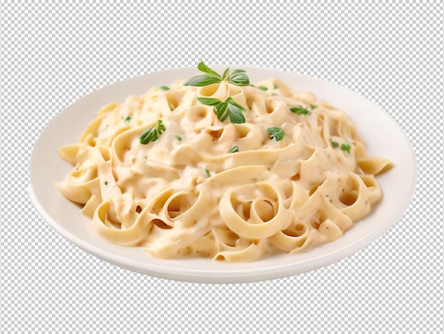 透明な背景のpsd fettuccine alfredo png