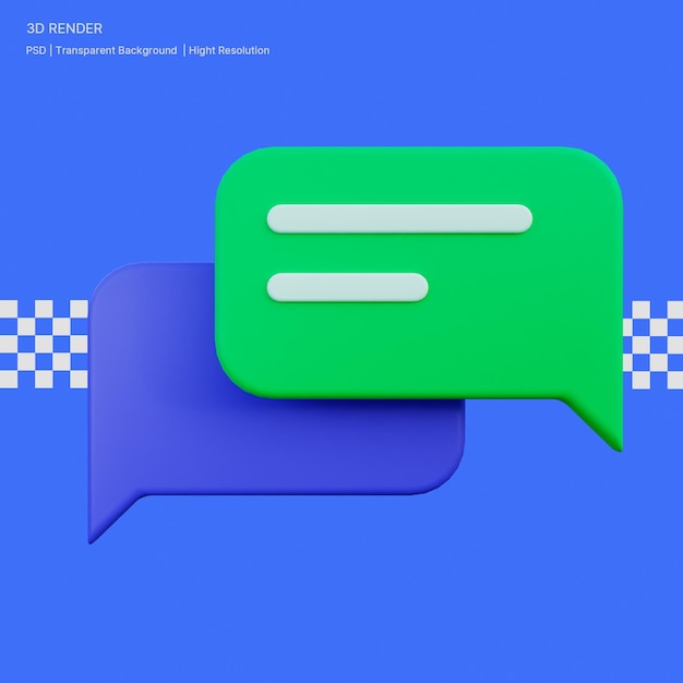 psd file 3d  chat icon