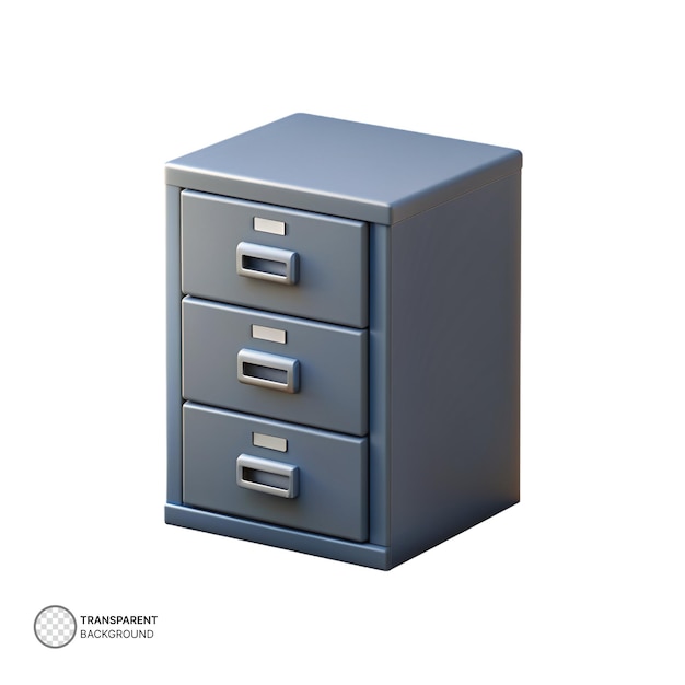 PSD psd file cabinet grey 3d icon illustration
