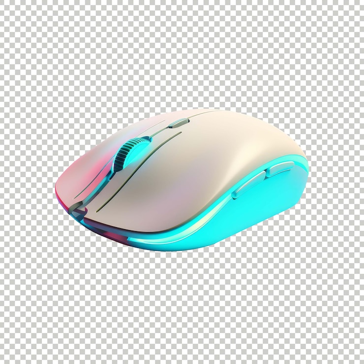 PSD psd file a computer mouse with a pink and blue gradient color
