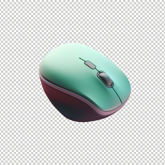 PSD файл Зелено-фиолетовая мышь со словом мышь на ней