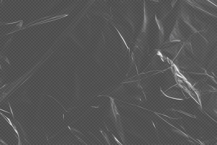 PSD psd file plastic film wrap texture transparent plastic texture over transparent background