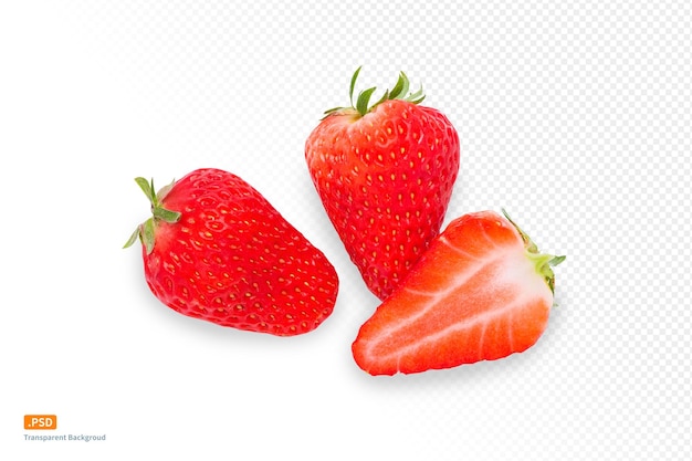 Psd file strawberries and leaves