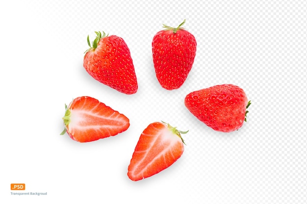 PSD psd file strawberries and leaves