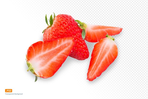 PSD psd file strawberries and leaves