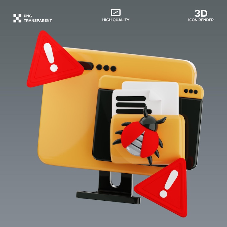 PSD иллюстрация 3d-предупреждения файла psd