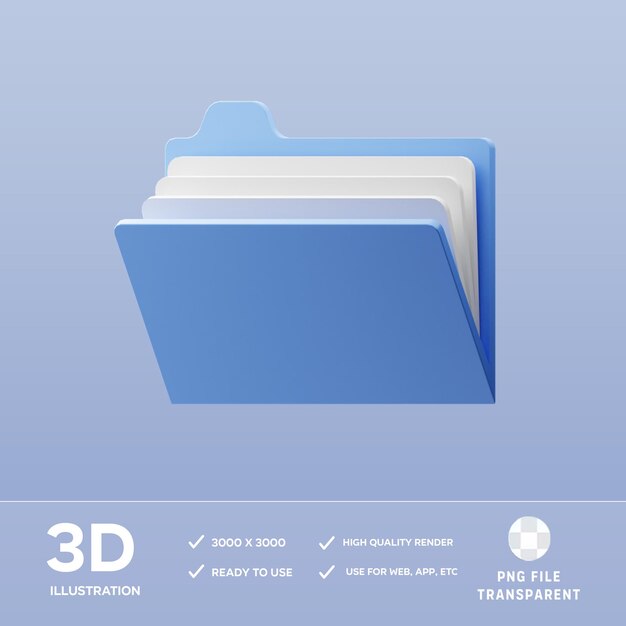 PSD-filmappe 3D-illustration