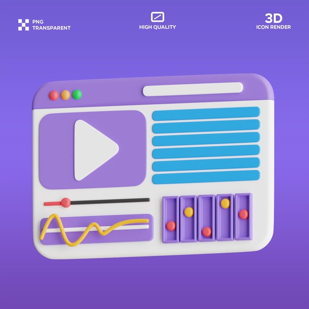 PSD filmbewerking 3D illustratie