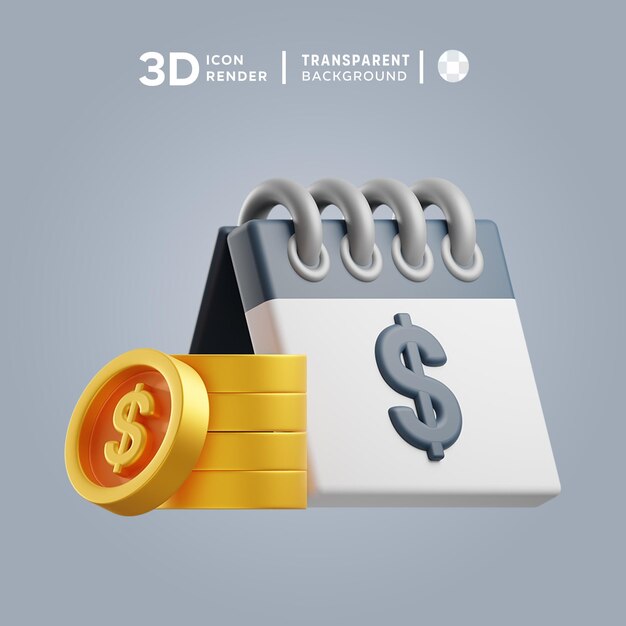 PSD psd financial plan 3d illustration