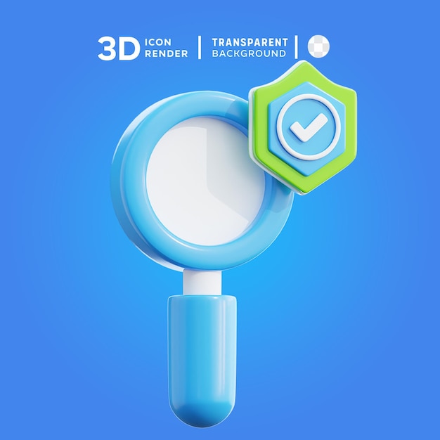 Illustrazione 3d di psd find insurance