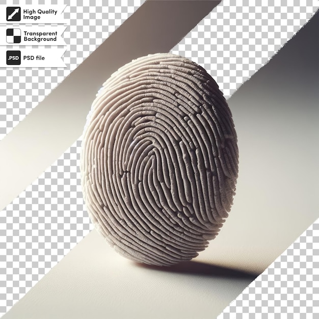 PSD psd fingerprint on transparent background with editable mask layer