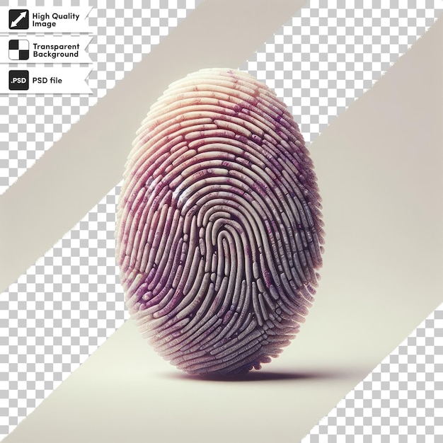 PSD psd fingerprint on transparent background with editable mask layer