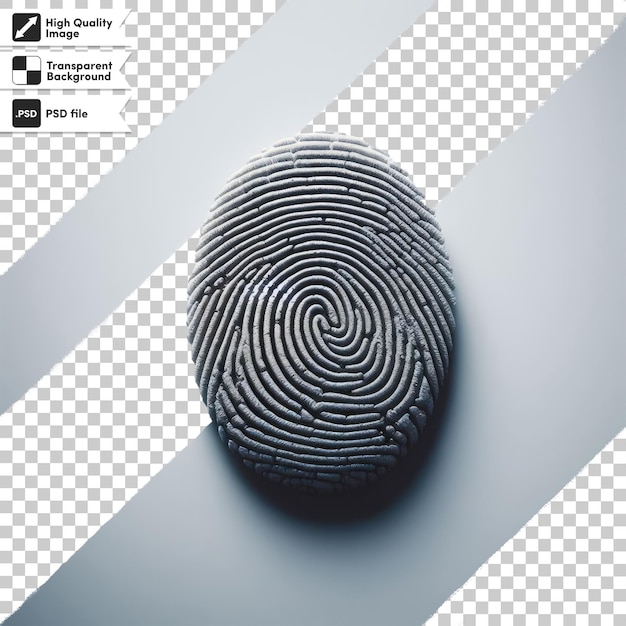 PSD psd fingerprint on transparent background with editable mask layer