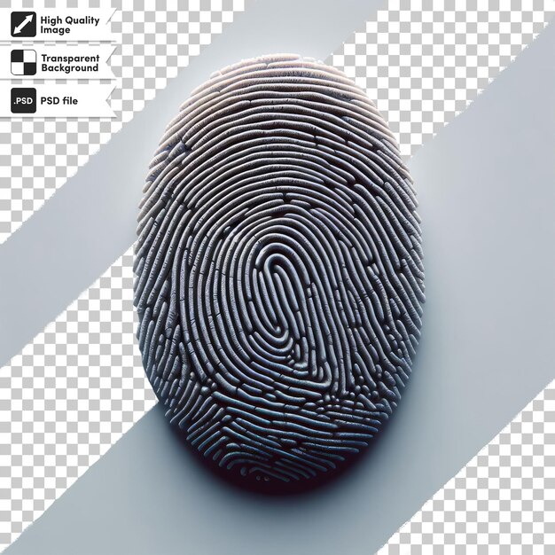 PSD psd fingerprint on transparent background with editable mask layer