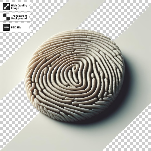 PSD psd fingerprint on transparent background with editable mask layer