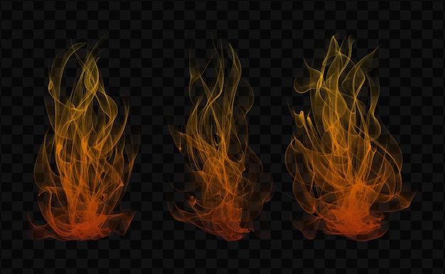 Psd fire design on transparent background