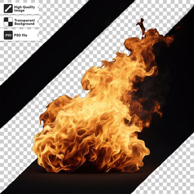 PSD psd fire effect on transparent background