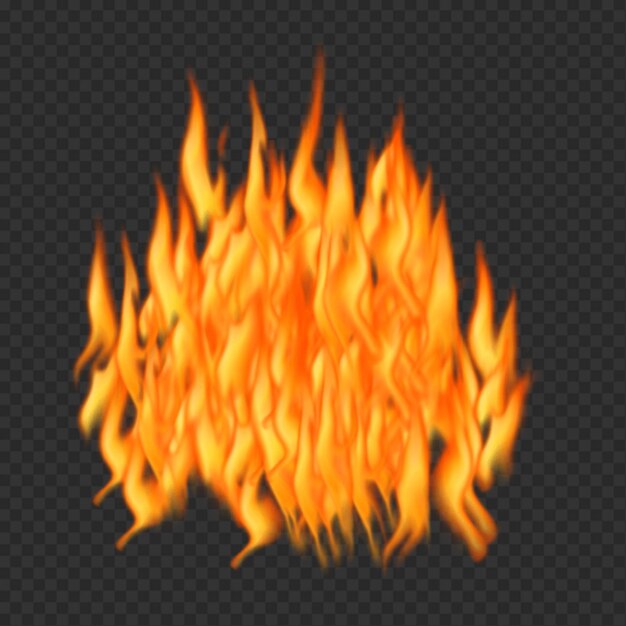 PSD psd fire and spark on transparent background