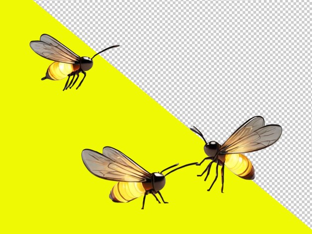 PSD psd of a fireflies on transparent background