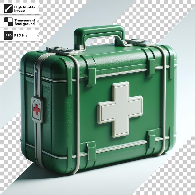 PSD psd first aid box on transparent background with editable mask layer