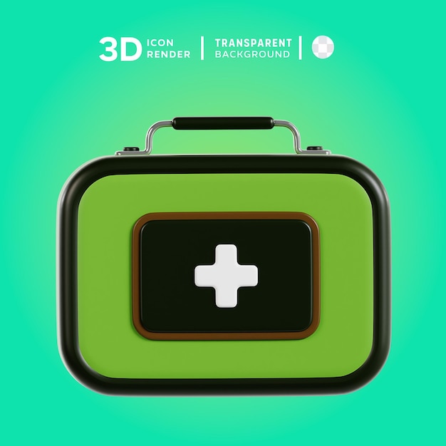 PSD psd first aid kit 3d illustration