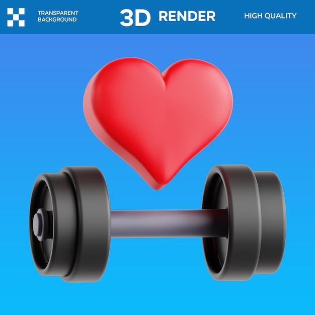 PSD Fitness 3D Illustration