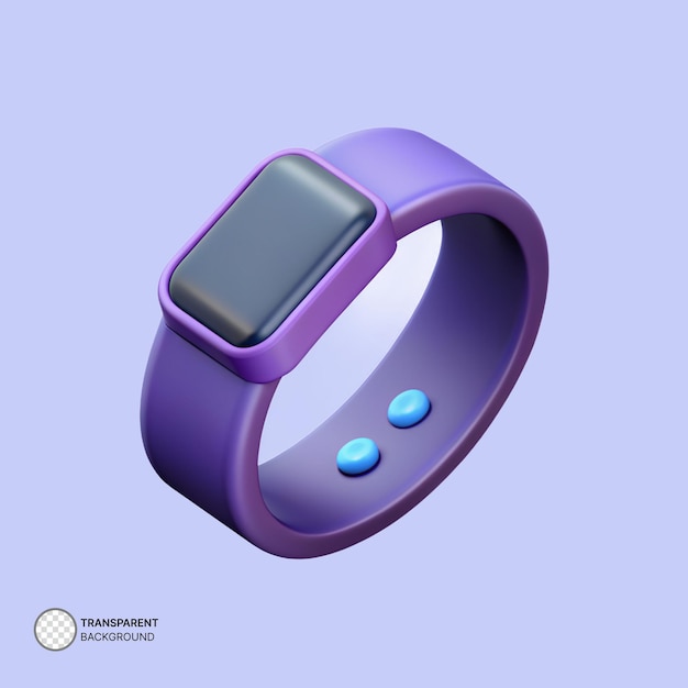 Illustrazione dell'icona 3d del fitness tracker psd