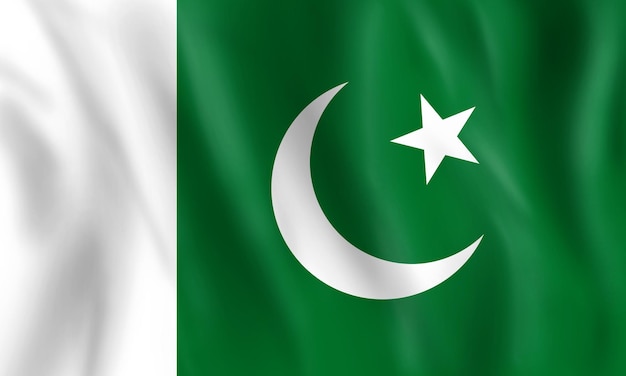 Psd flag of pakistan in 3d