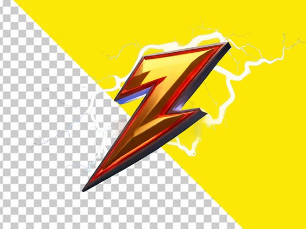 PSD psd of a flash icon on a transparent background