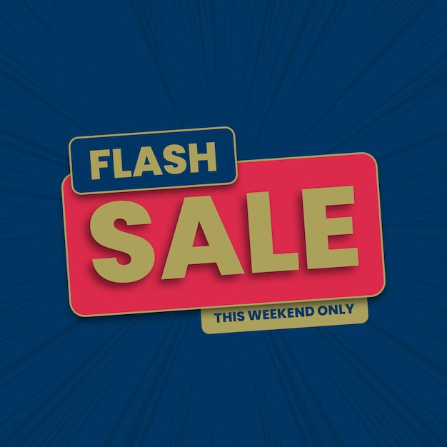 PSD flash sale voor sociale media sjabloon