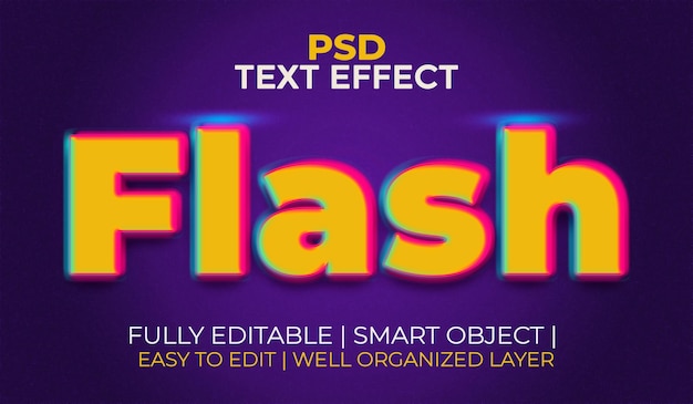 PSD effetto di stile di testo flash psd