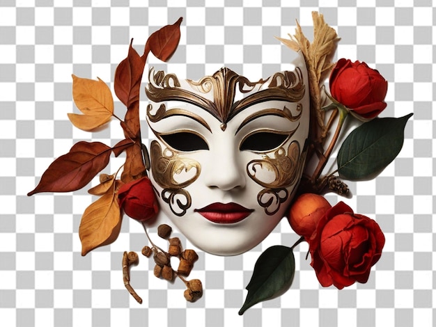 PSD psd of a flat lay theater mask still life