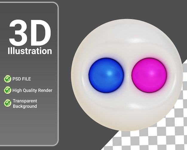 分離された現実的な 3 d 円の psd flickr ロゴ