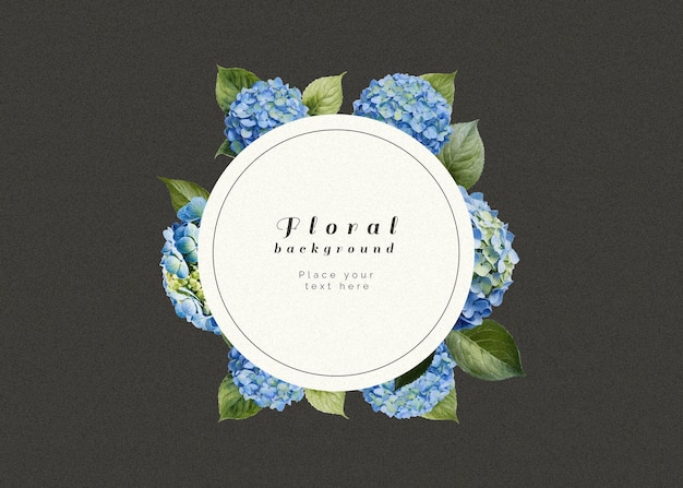 Psd floral background with beautiful isolated flowers and leaves