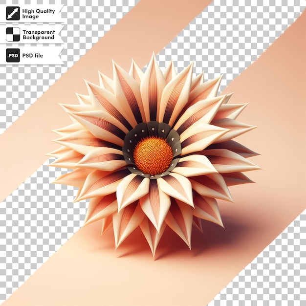 Psd flower on transparent background