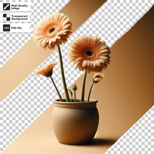 Psd flower on transparent background