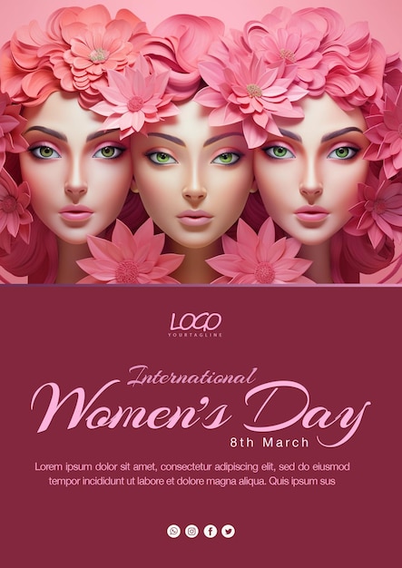 PSD psd flyer for international womens day