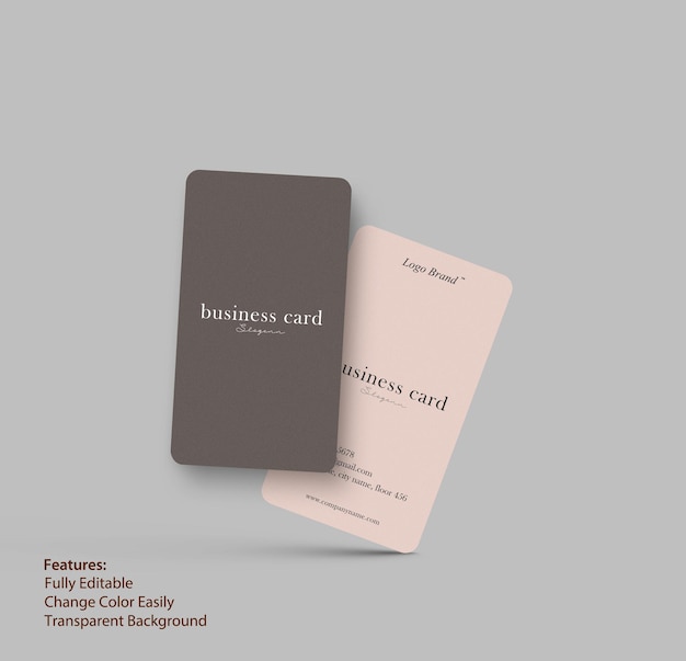 Psd flying business card mockup