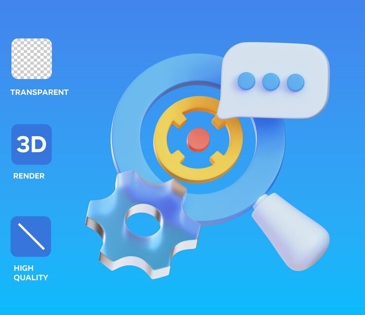 PSD иллюстрация psd focus 3d