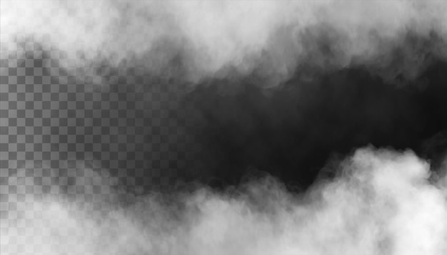 PSD 안개 또는 연기가 고립 된 투명한 배경  구름 안개 스모그 먼지 증기 png