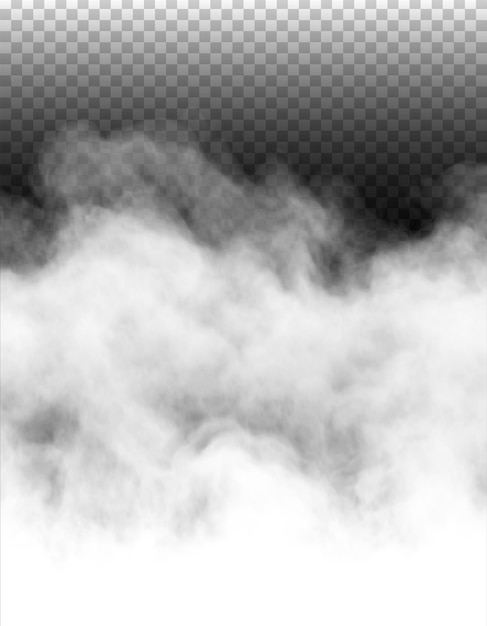 PSD Fog or smoke isolated transparent background White cloudiness mist smog dust vapor PNG